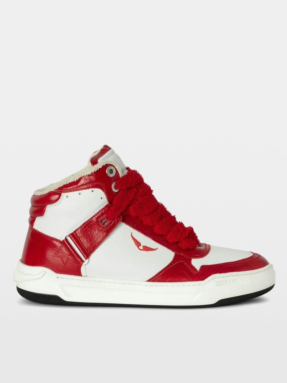 Zadig & Voltaire Wings High-Top Sneakers Men’s US 11 FR 44 Red Leather NIB